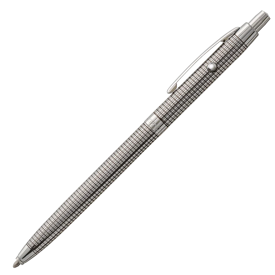 Fisher Space Pen Shuttle B4 Chrome Plated Black Grid Design