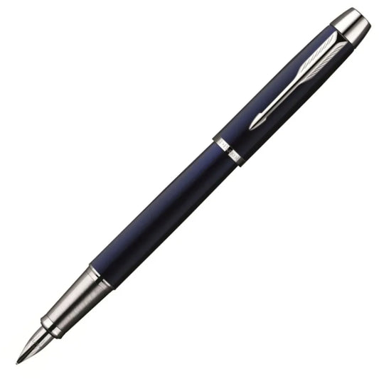 Parker IM Blue Chrome Trim Fountain Pen