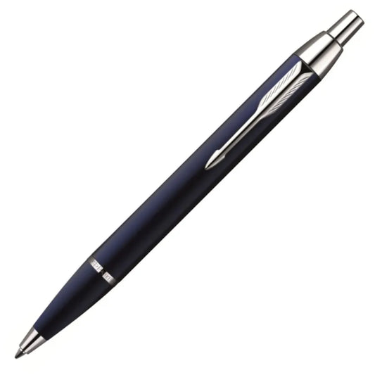 Parker IM Blue Chrome Trim Ball Point Pen