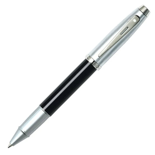 Sheaffer 100 Black And Brushed Chrome Rollerball Pen